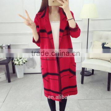 Wholesale ladies knitted sweater coat women long knit cardigan