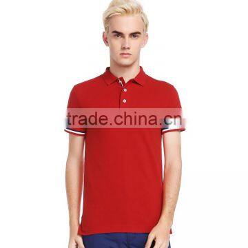 High Quality New Design Custom 100% Cotton Men's Casual Red Polo T-shirt Direct Supplier