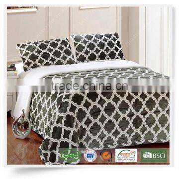 100% Polyester Hand Made Flannel Fleece Quilt Pillow Cover Bed Sets Printing Design