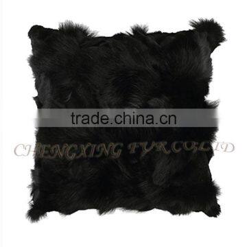 CX-D-101A China OEM Company Cheap Genuine Fox Fur Wholesale Cushion Covers photo-5