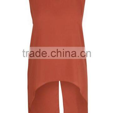 Body Building SinglesTall Split Back Crepe Vest Womens Singlet Vests photo-4