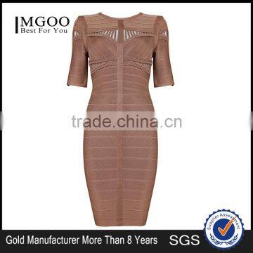 2015 High Quality Dresses Fashion Design For Ladies Half Sleeves Wrap Breast Vestidos H517 photo-5