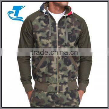 Hottest Men's Spray Camo Zip-Up Jacket