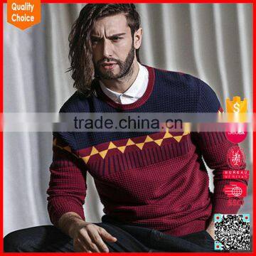 New Arrival knitted custom mens red christmas jumpers sweaters