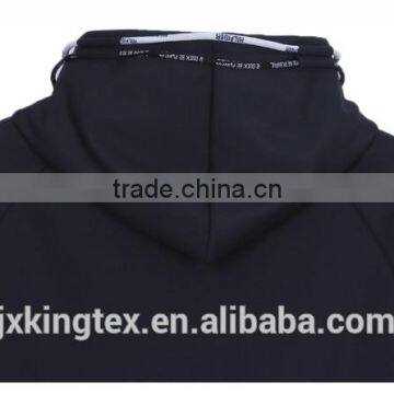 Zipper Pocket On Sleeve Two String Ribbing With Spandex Hem Blank Good Quality Hoodies Wholesale Chest Printing photo-3