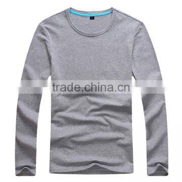 Long Sleeve Mens 100% Cotton Wholesale Cheap Blank Tee Shirt Shirt photo-3