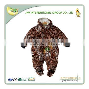 Leopard Print Boutique Winter Baby Overall photo-2