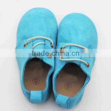 Pure Suede Leather Hard Sole Shoes for Kids photo-2