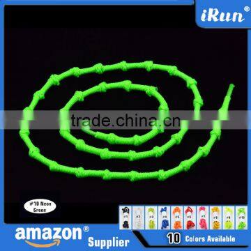 Hot-sale Elastic Cord Knot No Tie Shoelace~Colorful Jacquard No Tie Triathlon Knot Elastic Shoelaces~Accept Custom photo-5