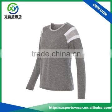 New Arrival Fashion Design Splicing Polyester /cation T-shirt Women photo-4