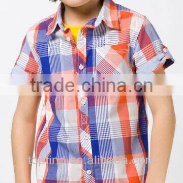 100% fashion plaids shirt for boy