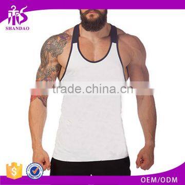 Shandao OEM custom logo plain design sleeveless pure colour fitness wear gym