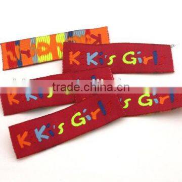 Customized Garment Shoe Labels/woven Labels/main Label/embroidered Tag Straight Cut WSC-001 photo-4