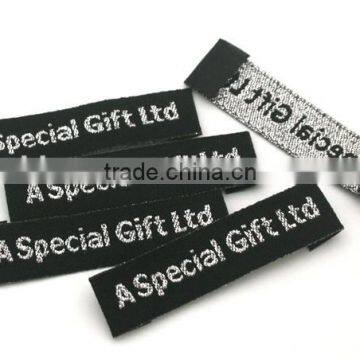 Customized Garment Shoe Labels/woven Labels/main Label/embroidered Tag Silver Gold WSL-001 photo-2