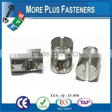 Made in Taiwan Black Phosphate Solid Brass Zinc Plated Off Cross Dowels Barrel Furniture Nut photo-5