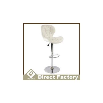 High Swivel Chormed Base PU Leather Bar Stools