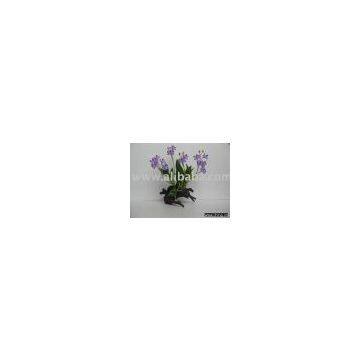 1 artificial  Small orchid set in pot