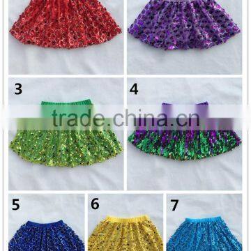 Yiwu Latest Shimmer Skirt Design Short Sequin Princess Girls' Dresses Toddler Paillette Tutu Skirt Wholesale photo-6