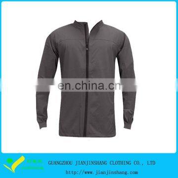 Classical Design Blank Grey Black Zip Long Sleeve Sports Uniform Jackets
