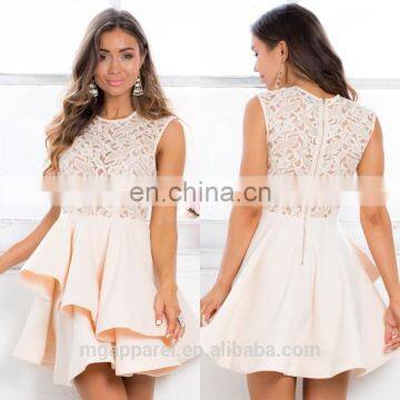 white lace knee length dress floral lace prom dress lace dress