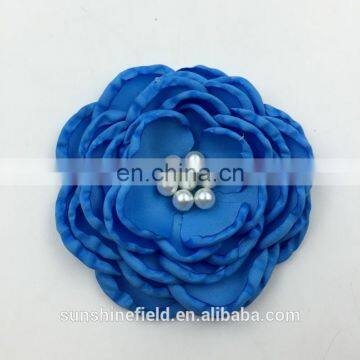 New Fashion Design 4" Layered Satin Flowers Without Hair Clips DIY Crafting Handmade Flowers