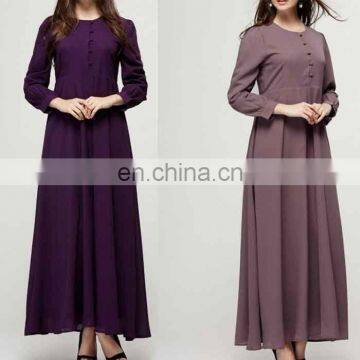 Wholesale price elegant chiffon muslim dress abaya