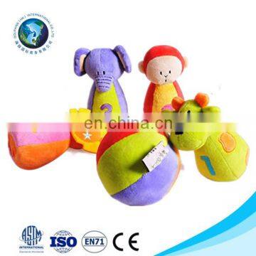 Various cheap animal bowling set ball toy for kids customized cute soft plush bowling ball