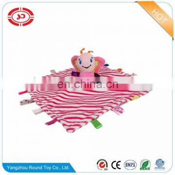 Butterfly cute soft head stuffed ring bell doudou blanket toy