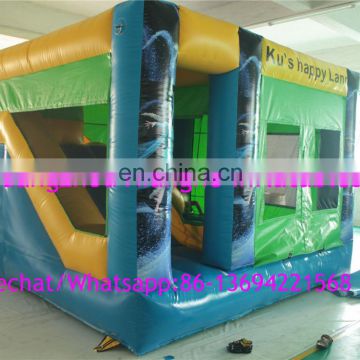 Factory supply inflatable bouncy castle with water slide