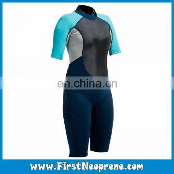 High Quality 2/3MM Neoprene CR Rubber Women Short Sleeve Super Stretch Shorty Wetsuit photo-5