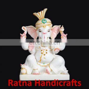 Ganesh Figurine Marble Statue D018