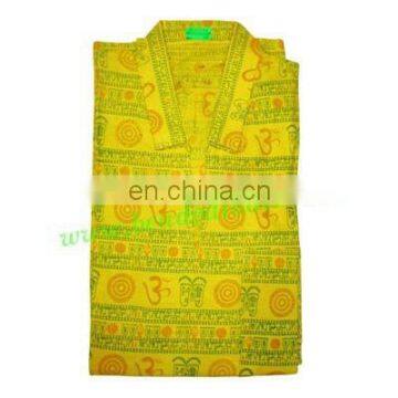 Full Sleeve Short Yoga Kurta in Cotton, Size : Chest 110 x Height 69 x Sleeve 57 Centimeters. photo-4