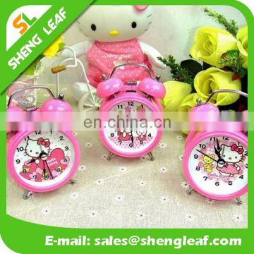 Hello Kitty cute small alarm clock ringing the bell Creative cartoon metal clock