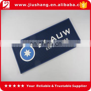 blue color pvc shaker bar mat with custom logo