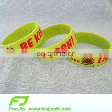 deboss printed silicone wristband