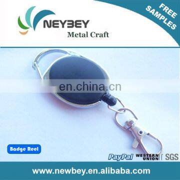 Customized Logo Yoyo Retractable Carabiner id Card Holder Keychain