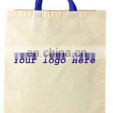 logo printed big cotton canvas bag