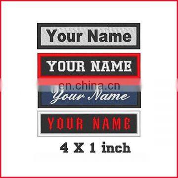 Rectangular 1 Line Custom Embroidered Name Tag Iron / Sew on Patch