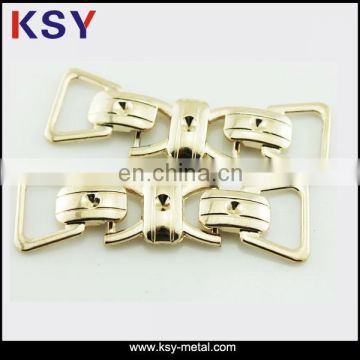 High quality shiny gold shoelace charm metal