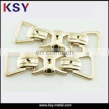 High Quality Shiny Gold Shoelace Charm Metal