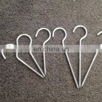 Massive galvanized Screw Eye Hook Nail