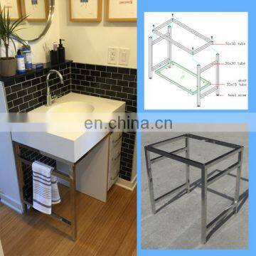 stainless steel lava frame custom fabrication, customize order made metal leg frame