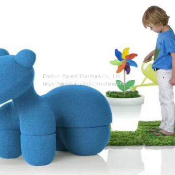 Hot Selling Popular Living Room Children Fiberglass Puppy Pony Chair photo-5