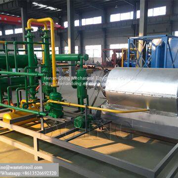 Small waste tire to fuel oil pyrolysis machine