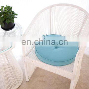 Recyclable Polyester Solid Blue Color Round Seat Pad Chair Pad for Indoor and Outdoor photo-7