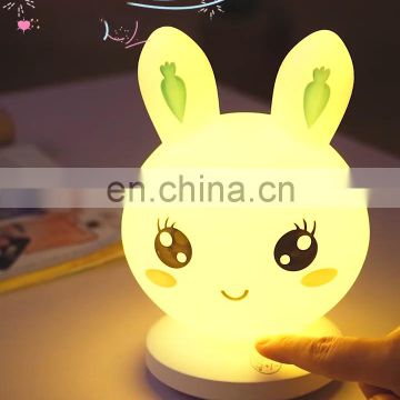 Decoration Desktop 3D Illusion moon lamp color changing led night light Battery Operated led night light touch