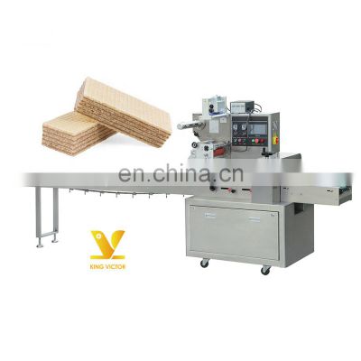 Mushroom/croissant Bread/cone Ice Cream Pillow Packaging Machinery Packing Machine Back Seal Customize for Citrus Wafer 50~165mm