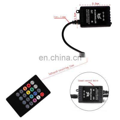 4x12LED Car Atmosphere Lamp Foot Lamp With Cigarette Lighter Remote Control/Multiple Modes AUTO RGB Strip Ambient Light