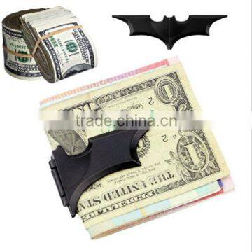 New Matte Black Batman Money Clip Magnetic Folding Card Metal Holder Wallet Gift