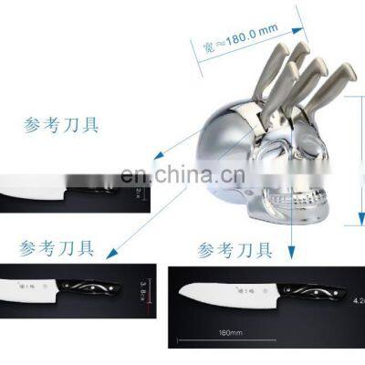 Head Skulls Knife Skeleton Resin Shelf for Home Kitchen Shelf photo-3